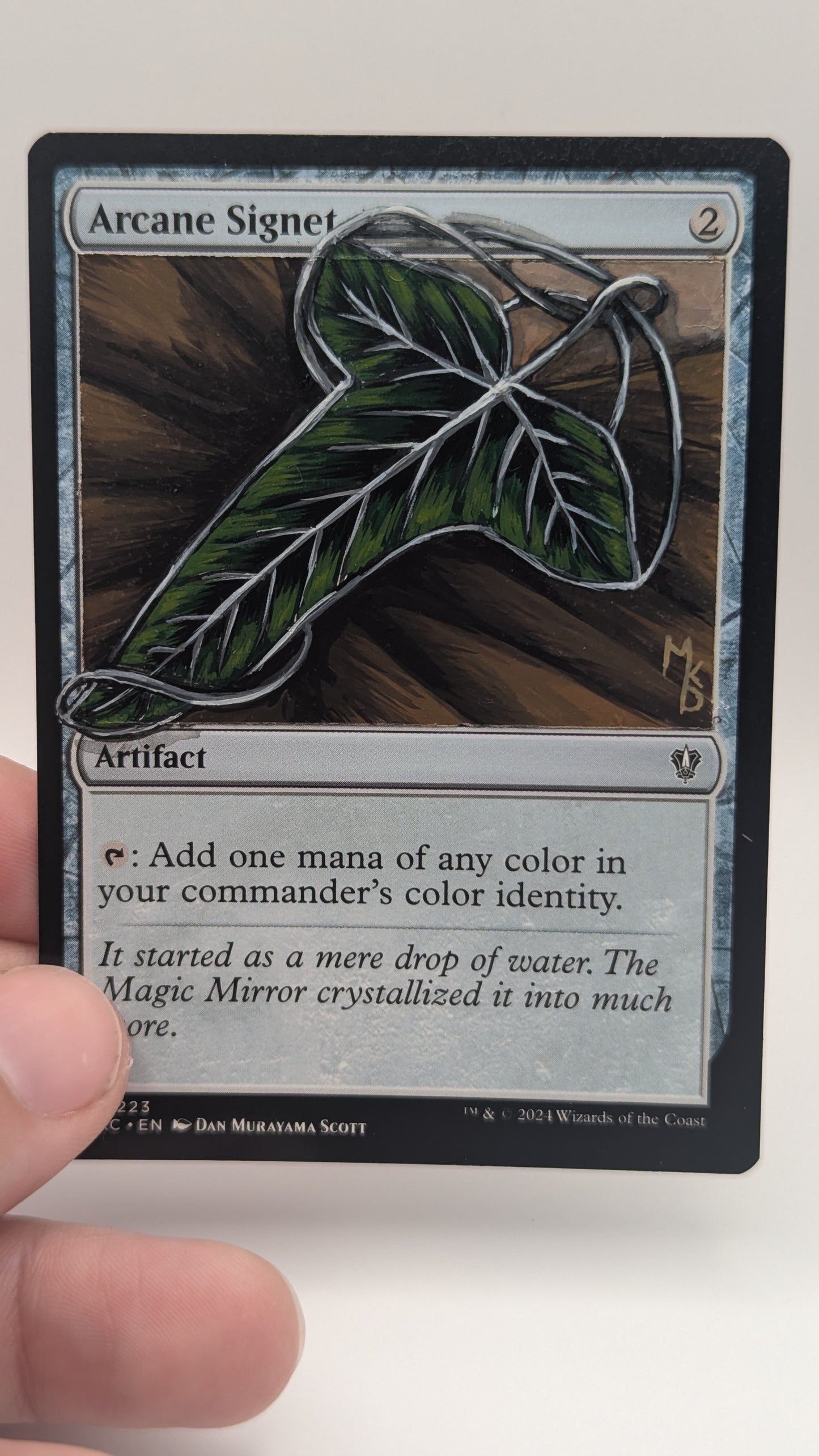Lord of the Rings, Leaf of Lórien Arcane Signet MTG Card Alter