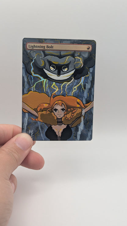 Nami and Zeus One Piece Lightning Bolt MTG Alter