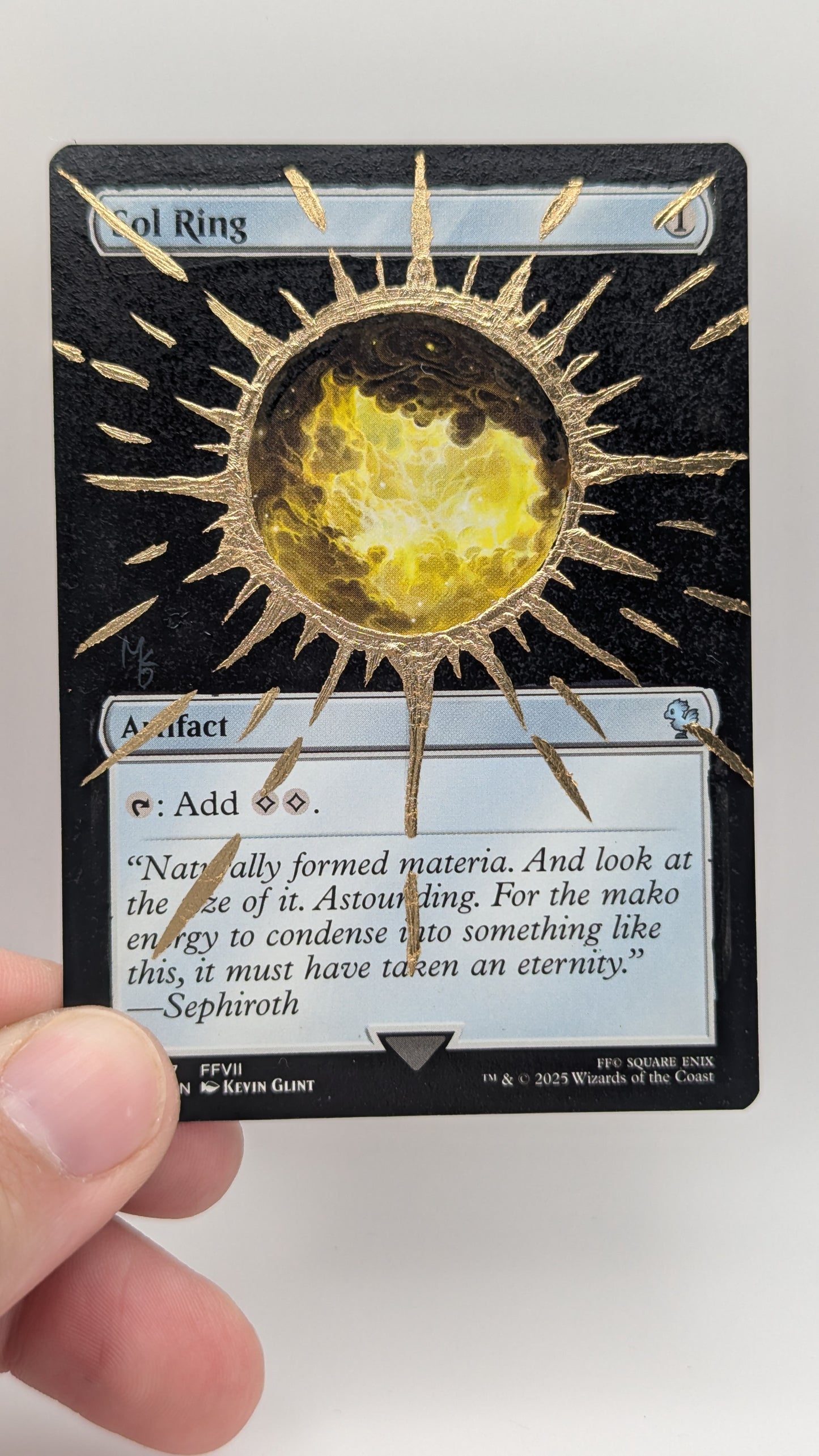 Gold Foil Altered Sol Ring MTG Card