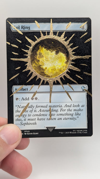 Gold Foil Altered Sol Ring MTG Card