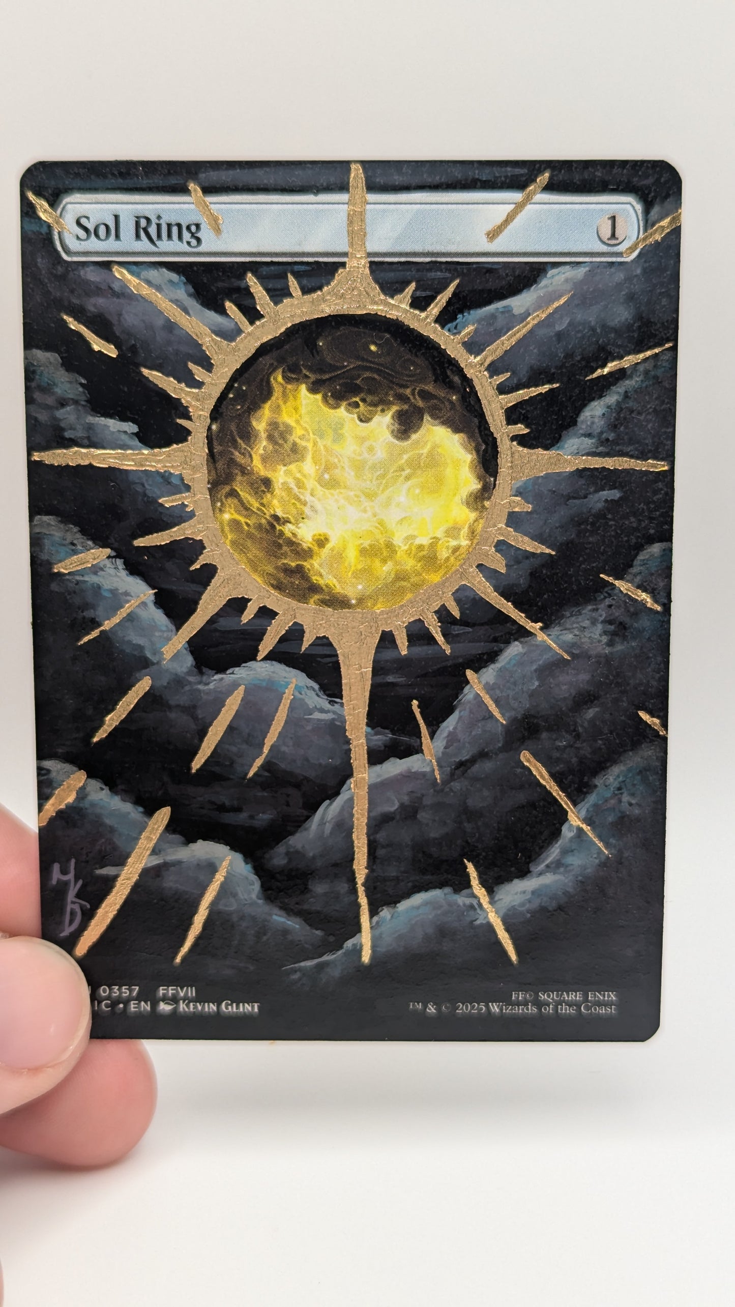 Gold Foil Altered Sol Ring MTG Card