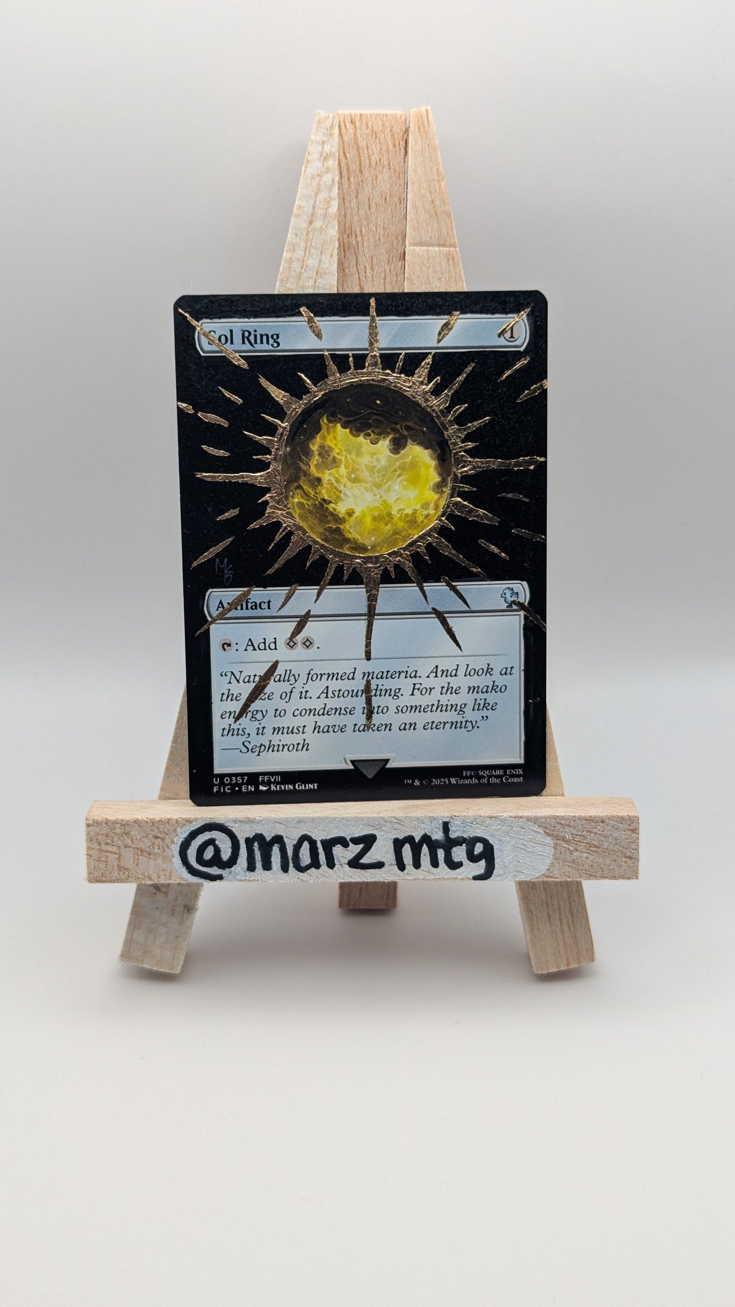 Gold Foil Altered Sol Ring MTG Card