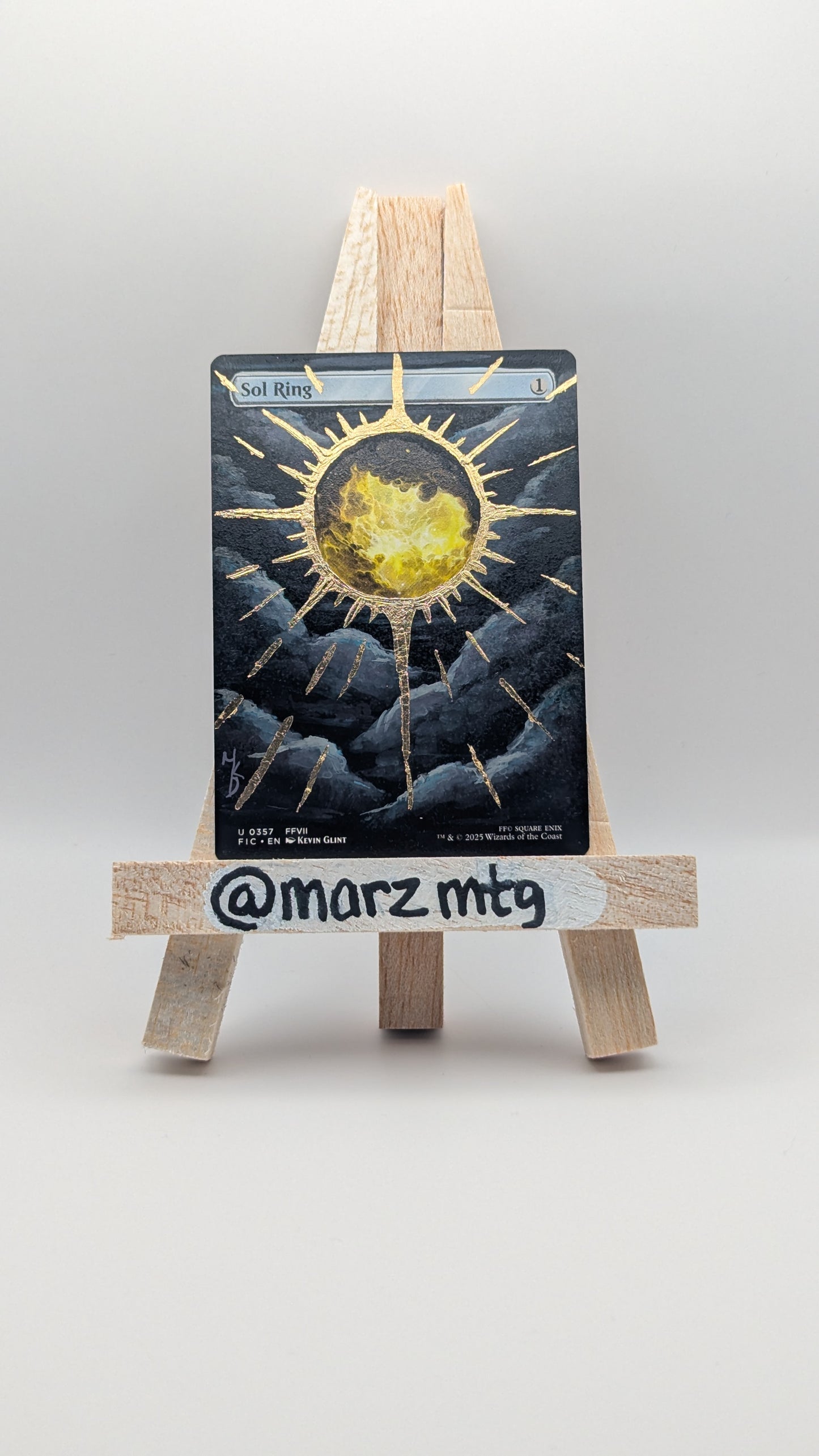 Gold Foil Altered Sol Ring MTG Card