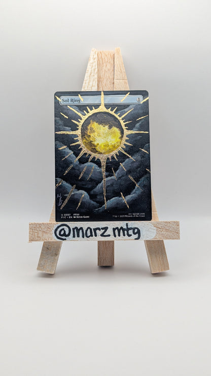Gold Foil Altered Sol Ring MTG Card