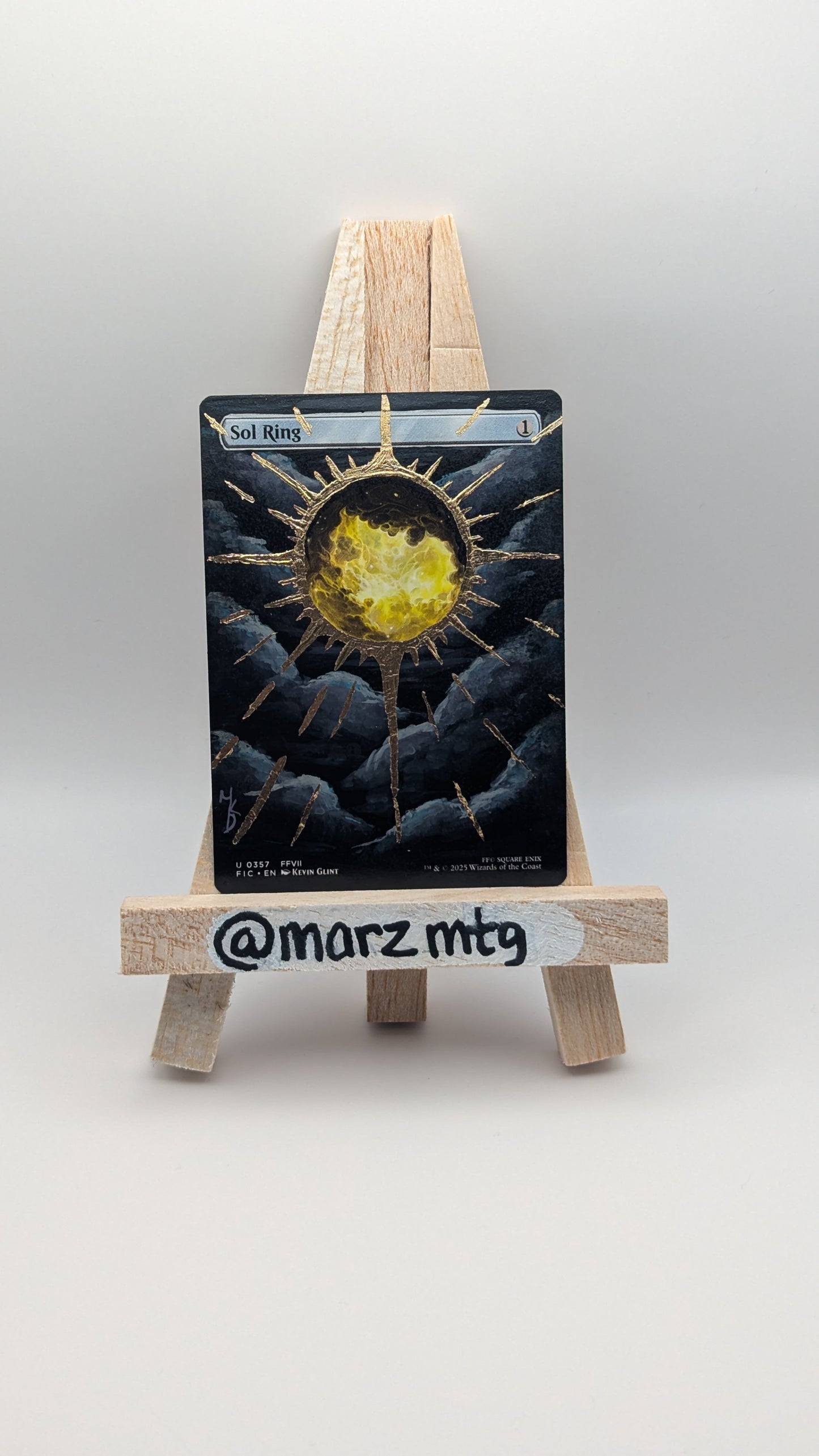 Gold Foil Altered Sol Ring MTG Card